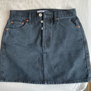 Re/Done originals black jean skirt